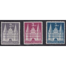 ALEMANIA ESTAMPILLA SEGUNDA GUERRA MUNDIAL OCUPACION INTERALIADA 1948 Yv 66, 67 y 68 ESCALERA CORTA NUEVAS CON GOMA 53,50 €